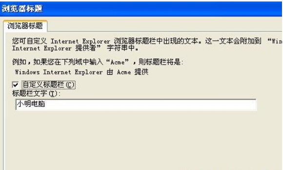  WinXP系统下如何更改浏览器标题上的文字
